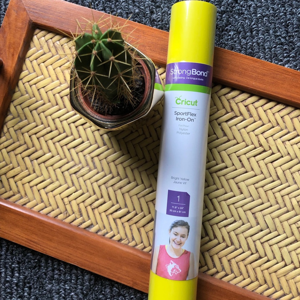 New Strong Cricut SportFlex Iron-On Bright Yellow